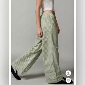 BDG Green Striped Pants - XS